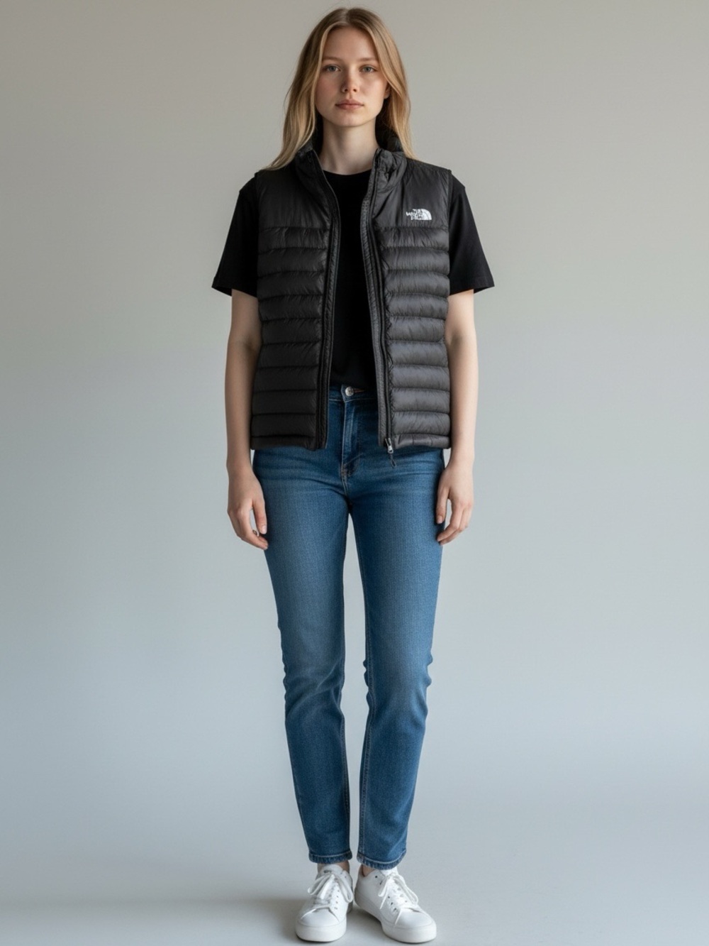 The North Face Women's Black Quilted Packable Down Vest Size L - Picture 2 of 8